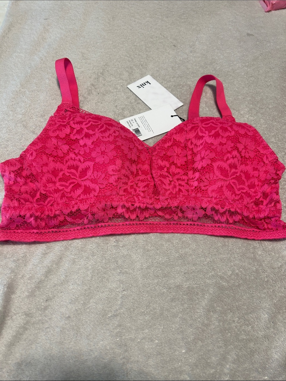 Knix Pink Lace Bralette wireless